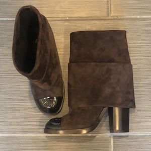 Chanel Brown Short Boots